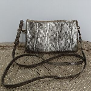 Jen & Co Crossbody Bag with Snakeskin print purse